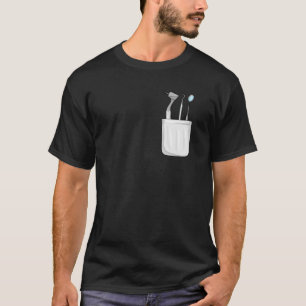 Camiseta Herramientas de odontología Bolsillo de mamas dent