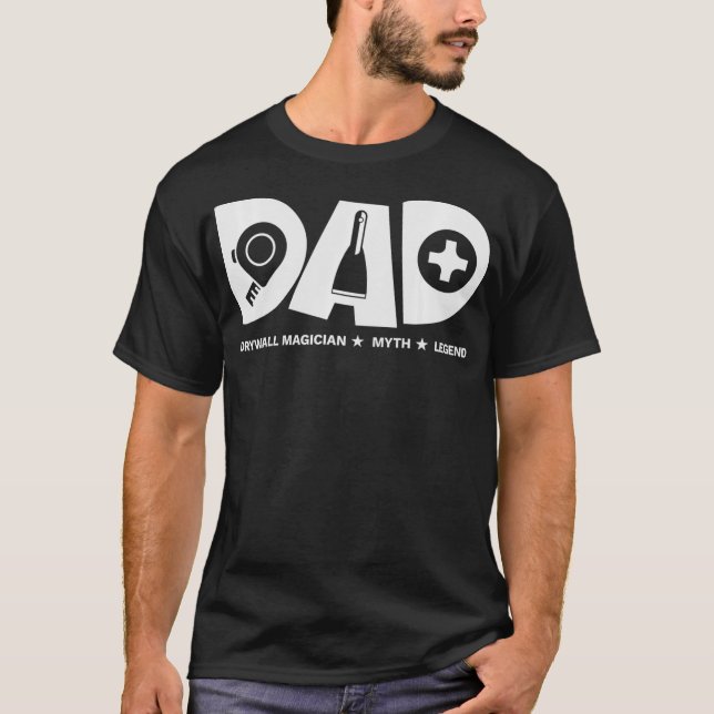 Camiseta Herramientas de papá mago para el acabado de pared (Anverso)