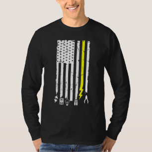 Camiseta Herramientas Electricistas Temían Bandera Estadoun