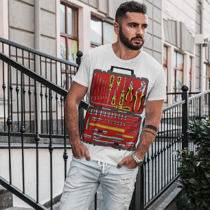 Camiseta Herramientas En Un Cuadro De Herramientas