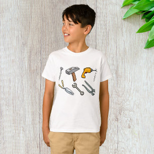Camiseta Herramientas manuales martillo taladro clavo y lla