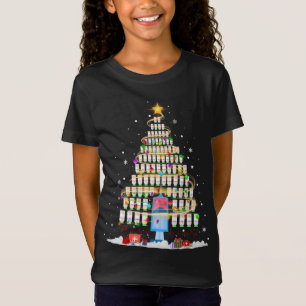 Camiseta Herramientas Médicas De Árbol De Navidad Enfermera