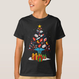 Camiseta Herramientas médicas Enfermeras Árbol de Navidad R