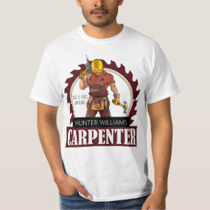 Camiseta Herramientas modernas de carpintero rústico