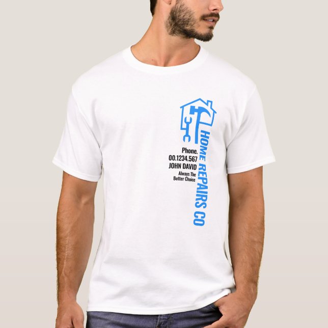 Camiseta Herramientas para el controlador del hogar azul (Anverso)