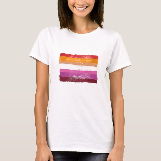 CAMISETA HERRAMIENTAS PINTADAS DE SOL DE BANDERA DE ORGULLO (Anverso)