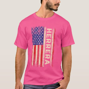 Camiseta Herrera Apellido Shirt Herrera Nombre Bandera Amer