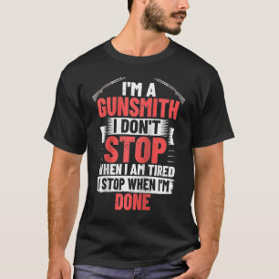 Camiseta Herrero de armas de fuego Gunsmith Gunaker cita a 