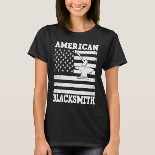 Camiseta Herrero de la bandera estadounidense Anvil & Hamme