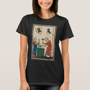 Camiseta Herrero Forjando Casco Arte Medieval