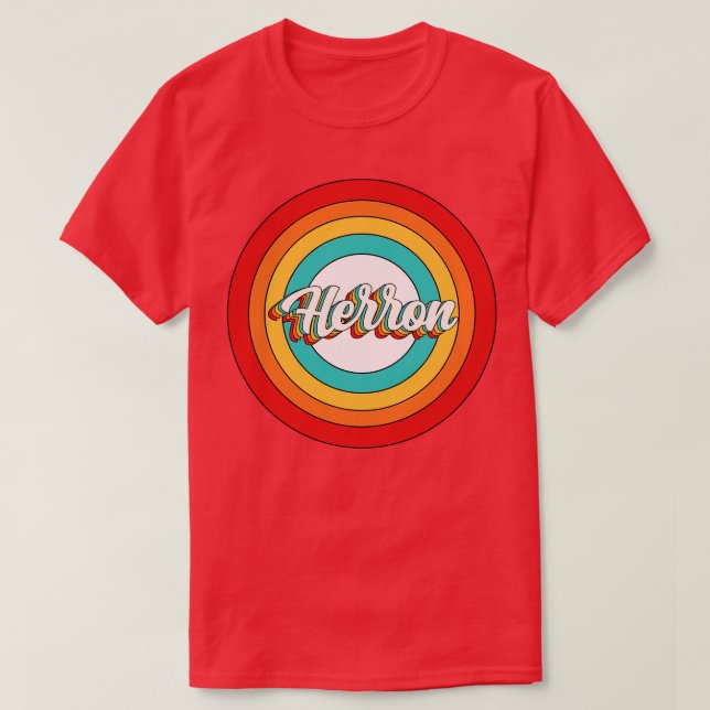 Camiseta Herron Name Shirt Vintage Herron Circle (Diseño del anverso)
