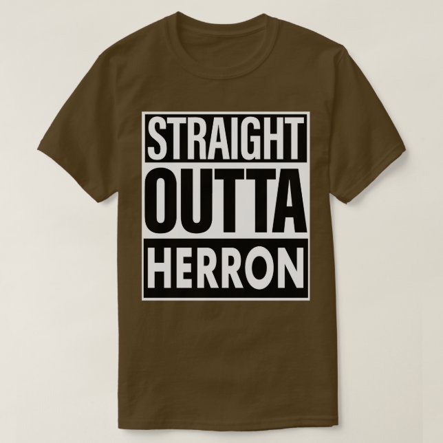 Camiseta Herron Name Straight Outta Herron (Diseño del anverso)