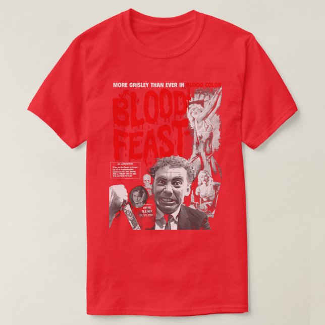 Camiseta Herschell Gordon Lewiss Blood Feast (Diseño del anverso)