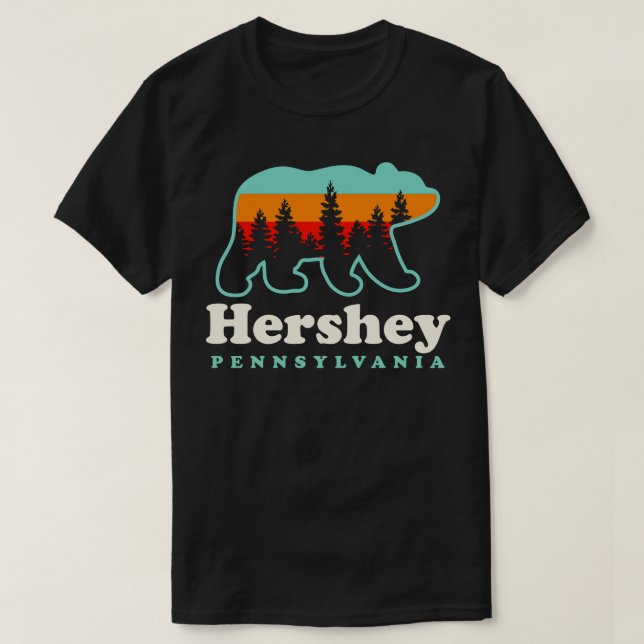 Camiseta Hershey Pennsylvania Vacation Camping Bear (Diseño del anverso)