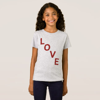 Camiseta Herzhaftes LOVE-Design aus roten Herzen für Sie