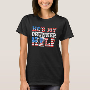 Camiseta Hes Mi Pareja De Cerveza De Medio Borrador Coincid