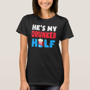 Camiseta Hes My ebraker Medio 4 de Julio Beer Being America