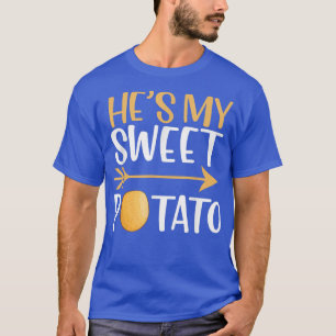 Camiseta He's My Sweet Potato Funny Thanksgiving Couple Mat