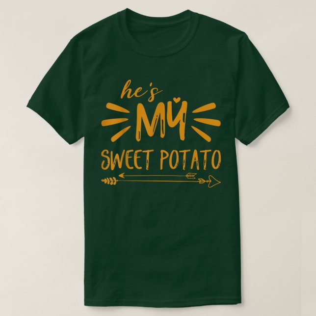 Camiseta he's My Sweet Potato I YAM Couple's Matching thank (Diseño del anverso)
