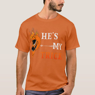 Camiseta Hes My Treat Jackolantern Pumpkin Pareja de Coinci