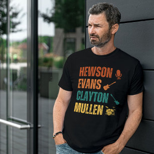 Camiseta Hewson Evans Clayton Mullen Banda de Rock Irlandés