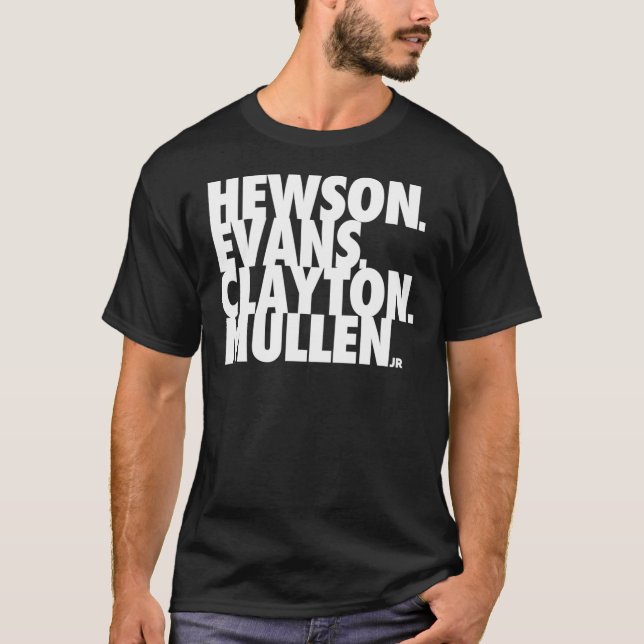 Camiseta Hewson Evans Clayton y Mullen Classic T-Shirt (Anverso)
