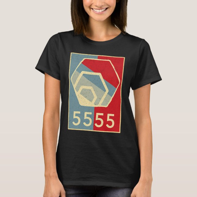 Camiseta HEX Crypto by Richard Heart  5555 Days HEX Staking (Anverso)
