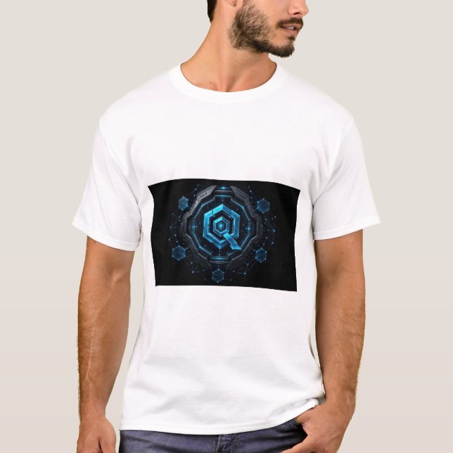 Camiseta Hexagonal de Circuito Quant Overledger (Anverso)