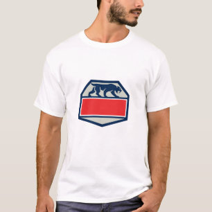 Camiseta Hexágono del gato de tigre del diente del sable