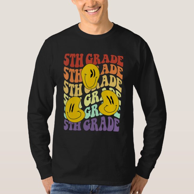 Camiseta Hey 5th Fifth Grade Teacher Back To School Retro S (Anverso)