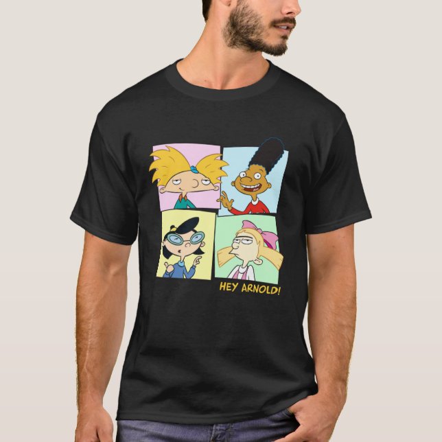 Camiseta Hey Arnold Main Characters Boxed Up Portraits (Anverso)
