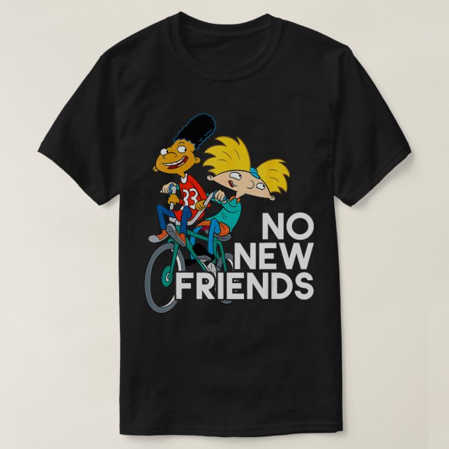 Camiseta Hey Arnold No New Friends (Diseño del anverso)
