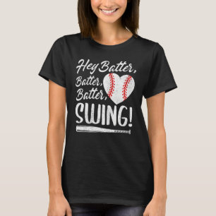 Camiseta Hey Batter Swing Heart Mom Cute Women's Mothers Da