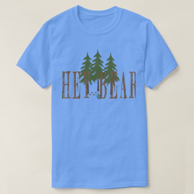 Camiseta Hey Bear camping manga larga (Diseño del anverso)