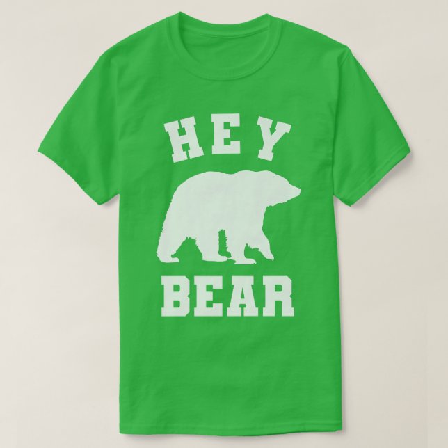 Camiseta Hey Bear! Funny Hiking Outdoors Black Grizzly Bear (Diseño del anverso)