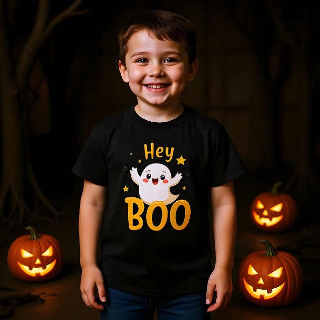 Camiseta Hey Boo Cute Halloween Diseño Fantasma (Subido por el creador)