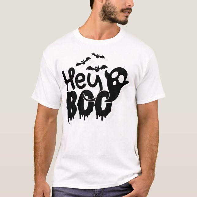 Camiseta Hey Boo Funny Halloween (Anverso)