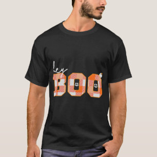 Camiseta Hey Boo Halloween Ghost Halloween Costume Wo