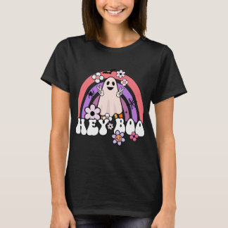Camiseta Hey Boo Retro Halloween