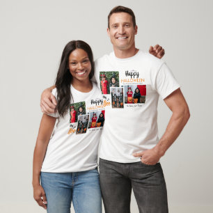Camiseta Hey Boo Spooky Collage de fotos familiar de Hallow