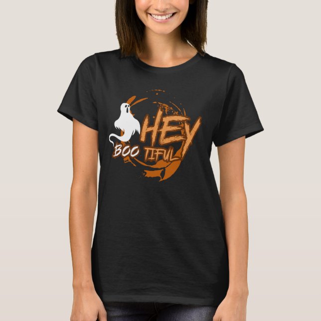 Camiseta Hey boo-tiful - Halloween Ghost (Anverso)