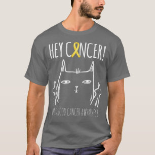 Camiseta Hey Cáncer Cute Gato Infantil Gol de Concienciació