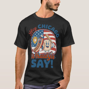Camiseta Hey Chicago Perro Caliente De Béisbol 4to De