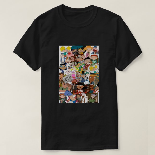 Camiseta Hey Clásico de todos los caracteres de Arnold (Diseño del anverso)