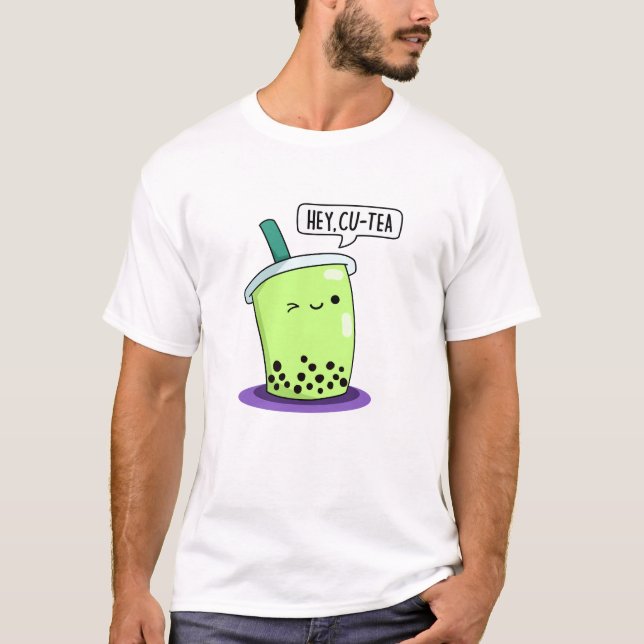 Camiseta Hey Cu-Tea Funny Boba Tea Pun (Anverso)