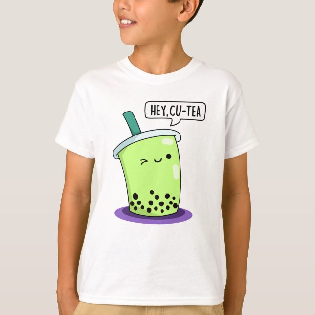 Camiseta Hey Cu-Tea Funny Boba Tea Pun (Anverso)