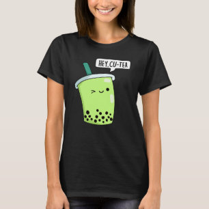 Camiseta Hey Cu-Tea Funny Boba Tea Pun Dark BG