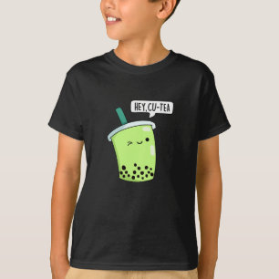 Camiseta Hey Cu-Tea Funny Boba Tea Pun Dark BG