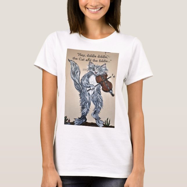 Camiseta "Hey, Diddle Diddle, the Cat and the Fiddle" (Anverso)