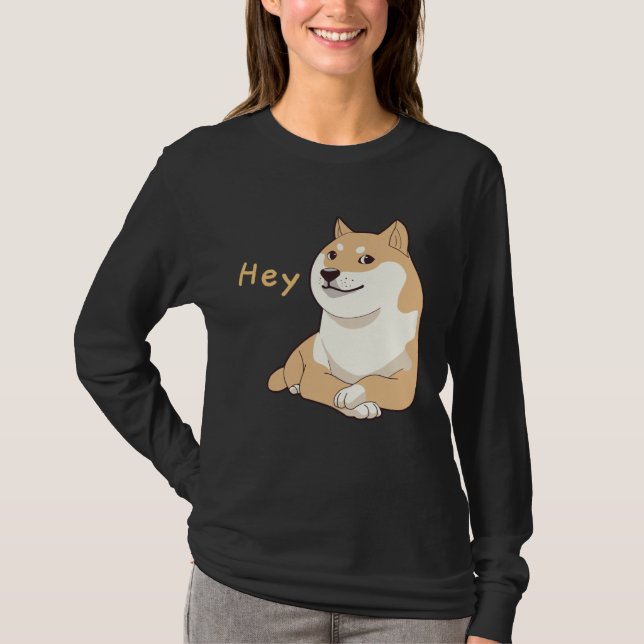 Camiseta Hey Doge Meme Crossed Arm Shiba Inu Cute Dog (Anverso)